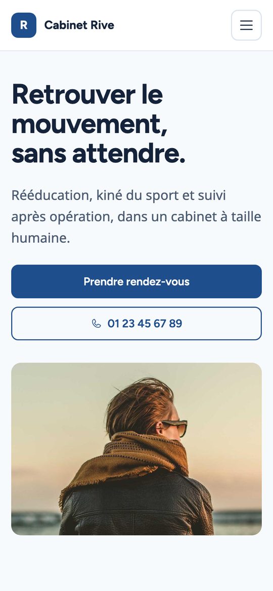 Le modèle Clinique affiché sur un téléphone
